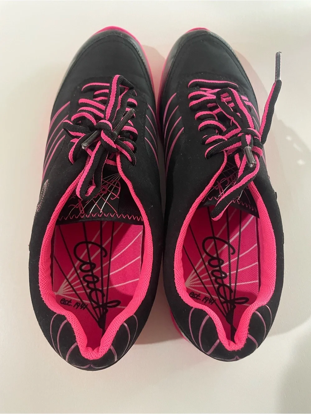 Coach black and pink Darla sneakers